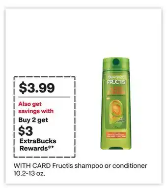 CVS Fructis shampoo or conditioner offer