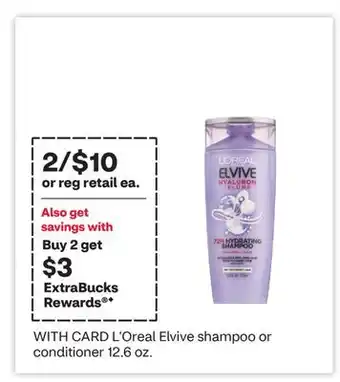 CVS Elvive shampoo or conditioner 12.6 oz offer