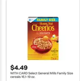 CVS Select General Mills Family Size cereals 16.1-19 oz offer
