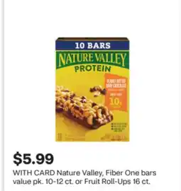 CVS Nature Valley, Fiber One bars value pk. 10-12 ct. or Fruit Roll-Ups 16 ct offer