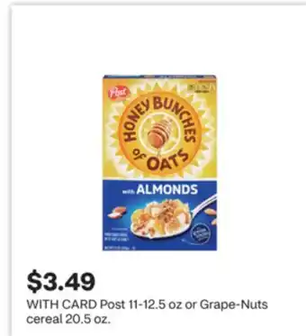 CVS Post 11-12.5 oz or Grape-Nuts cereal 20.5 oz offer