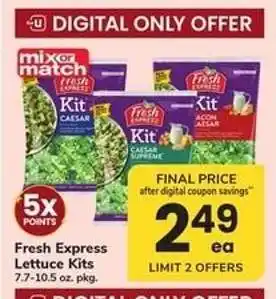 Safeway Fresh Express Lettuce Kits offer