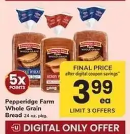 Safeway Pepperidge Farm Whole Grain Bread offer
