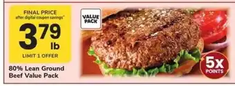 Safeway 80% Lean Ground Beef Value Pack offer