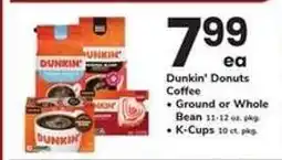 Safeway Dunkin' Donuts Coffee offer