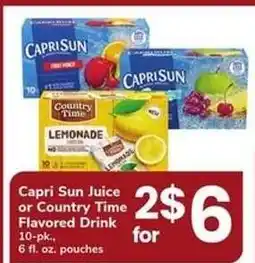 Safeway Capri Sun Juice or Country Time Flavored Drink offer