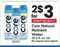 Safeway Core Natural Nutrient Water offer