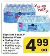 Safeway Signature SELECT refreshe Water offer