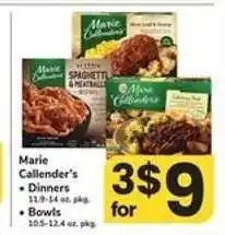 Safeway Marie Callender's Dinners or Bowls offer