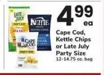 Safeway Cape Cod, Kettle Chips or Late July Party Size offer
