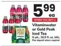 Safeway Vitaminwater or Gold Peak Iced Tea offer