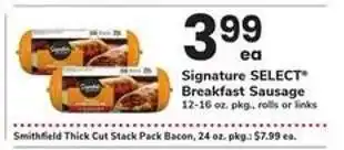 Safeway Signature Select Breakfast Sausage offer