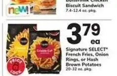 Safeway Signature SELECT French Fries, Onion Rings, or Hash Brown Potatoes offer