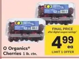 Safeway O Organics Cherries offer