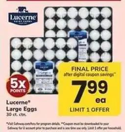 Safeway Lucerne Large Eggs offer