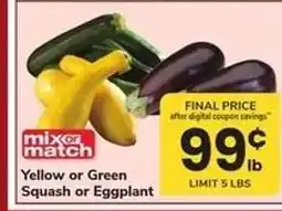 Safeway Yellow or Green Squash or Eggplant offer