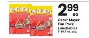 Safeway Oscar Mayer Fun Pack Lunchables offer