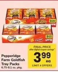Safeway Pepperidge Farm Goldfish Tray Packs offer