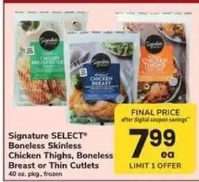 Safeway Signature SELECT Boneless Skinless Chicken offer
