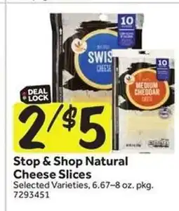 Stop&Shop Stop & Shop Natural Cheese Slices offer