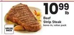 Safeway Beef Strip Steak offer