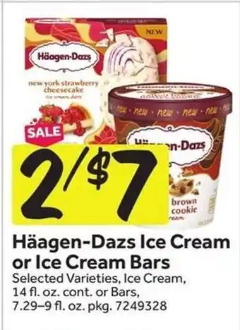 Stop&Shop Häagen-Dazs Ice Cream or Ice Cream Bars offer