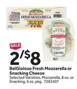 Stop&Shop BelGioioso Fresh Mozzarella or Snacking Cheese offer