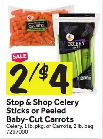 Stop&Shop Stop & Shop Celery Sticks or Peeled Baby-Cut Carrots offer