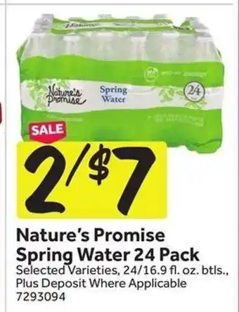 Stop&Shop Nature's Promise Spring Water 24 Pack offer