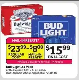 Stop&Shop Bud Light 24 Pack offer