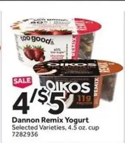 Stop&Shop Dannon Remix Yogurt offer