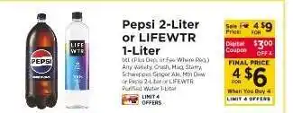 ShopRite Pepsi 2-Liter or Lifewtr 1-Liter offer