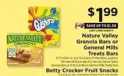 ShopRite Nature Valley Granola Bars or General Mills Treats Bars offer