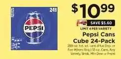 ShopRite Pepsi Cans Cube 24-Pack offer