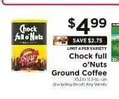 ShopRite Chock full O'Nuts Ground Coffee offer
