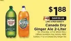 ShopRite Canada Dry Ginger Ale 2- liter offer