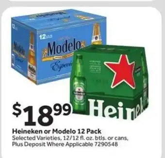 Stop&Shop Heineken or Modelo 12 Pack offer