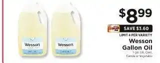 ShopRite Wesson Gallon Oil offer