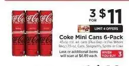 ShopRite Coke Mini Cans 6-Pack offer