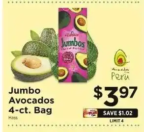 ShopRite Jumbo Avocados 4-ct. Bag offer
