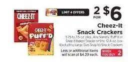 ShopRite Cheez-It Snack Crackers offer