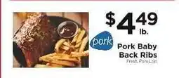 ShopRite Pork Baby Back Ribs offer