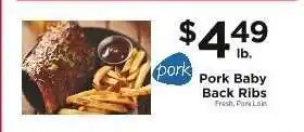 ShopRite Pork Baby Back Ribs offer