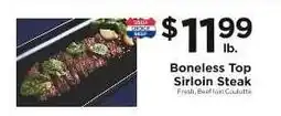 ShopRite Boneless Top Sirloin Steak offer