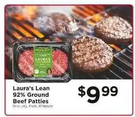 ShopRite Laura’s Lean 92% Ground Beef Patties offer