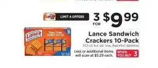 ShopRite Lance Sandwich Crackers 10-Pack offer