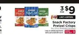 ShopRite Snack Factory Pretzel Crisps offer