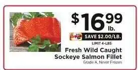 ShopRite Fresh Wild Caught Sockeye Salmon Fillet offer