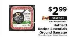 ShopRite Hatfield Recipe Essentials Ground Sausage offer