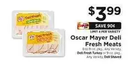 ShopRite Oscar Mayer Deli Fresh Meats offer